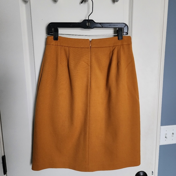 Ann Taylor Loft Mustard Yellow Skirt - Picture 4 of 5